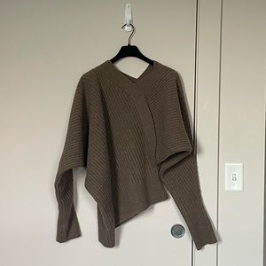 LVIR asymmetric sweater cashmere & merino wool size M in brown/coffee.
